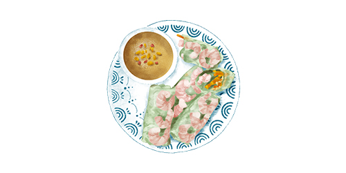 Illustration carte touristique Air Vietnam.